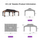 PURPLE LEAF Hardtop Gazebo for Patio Wood Grain Galvanized Steel Frame Awning with String Lights-clear