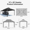 PURPLE LEAF Outdoor Metal Carport Gazebo Grey Steel Roof Aluminum Frame Shelter for Parking