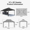 PURPLE LEAF Outdoor Metal Carport Gazebo Grey Steel Roof Aluminum Frame Shelter for Parking