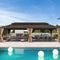 PURPLE LEAF Outdoor Hardtop Gazebo for Garden Bronze Double Roof Aluminum Frame Pavilion