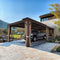 PURPLE LEAF Outdoor Metal Carport Gazebo Bronze Steel Roof Aluminum Frame Shelter for Parking