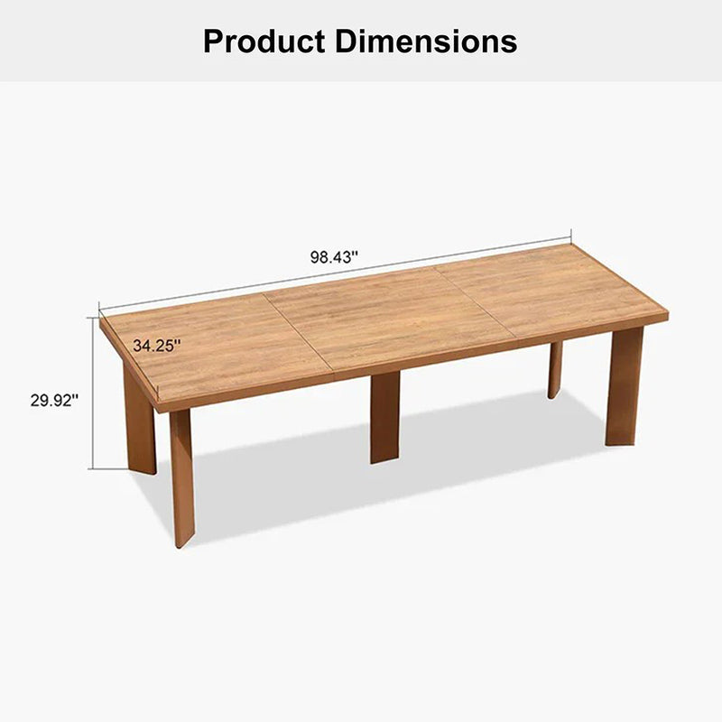 PURPLE LEAF 7 / 9 / 11 pcs Outdoor Dining Set Patio Dining Furniture for Lawn Backyard Deck Brown