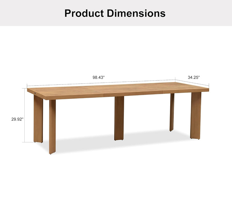 PURPLE LEAF 7 / 9 / 11 pcs Outdoor Dining Set Patio Dining Furniture for Lawn Backyard Deck Brown