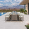 PURPLE LEAF Patio Dining Set Luxury Modern Conversation Set Aluminum Large Rectangle Dining Table and Chairs with Olefin Cushion Outdoor Furniture Set for Garden Porch Deck Backyard