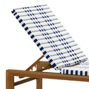 PURPLE LEAF Outdoor Teak Chaise Lounge Chair, Wood Grain Aluminum Outdoor Pool Lounge Chairs with Adjustable Backrest, Breathable Recliner for Patio, Poolside, Garden