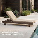 PURPLE LEAF Outdoor Daybed for Patio,  Poolside Chaise Lounge Bed with Cushion, Olefin Blend Fabric, Aluminum Frame Sunbed with Side Table for Deck and Backyard