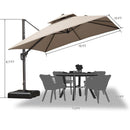 PURPLE LEAF Double Top UV50+ Fade Resistant Outdoor Umbrellas Olefin Patio Umbrellas - Purple Leaf Garden