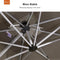 PURPLE LEAF SUNBRELLA Fabric Double Top Square Cantilever Umbrella with Wood Pattern - Purple Leaf Garden