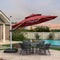 PURPLE LEAF Round Cantilever Patio Umbrella Heavy Duty Umbrella for Porch Garden Pool