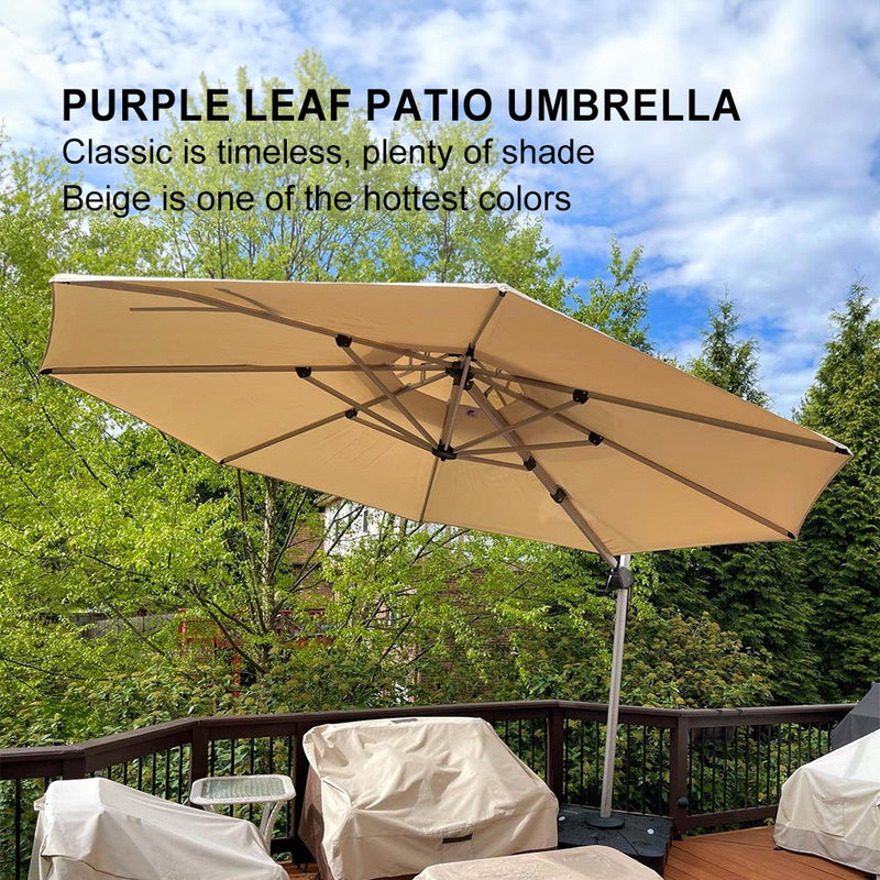 Clearance - PURPLE LEAF OPEN BOX Round Sunbrella Outdoor Patio Umbrella