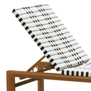 PURPLE LEAF Outdoor Teak Chaise Lounge Chair, Wood Grain Aluminum Outdoor Pool Lounge Chairs with Adjustable Backrest, Breathable Recliner for Patio, Poolside, Garden