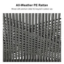 OPEN BOX I PURPLE LEAF Outdoor Dining Chair ×2 All-Weather PE Rattan with Aluminum Frame