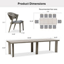 PURPLE LEAF 7 / 9 / 11 pcs Outdoor Dining Set Patio Dining Furniture for Lawn Backyard Deck Brown