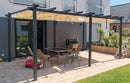 PURPLE LEAF Outdoor Pergola with Retractable Canopy Aluminum Shelter for Porch Garden  Beach Shade Pavilion Pergola Modern Backyard Deck