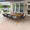 PURPLE LEAF Patio Dining Set for Garden Deck Wicker Table and Chairs Set