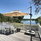 PURPLE LEAF Round Cantilever Patio Umbrella Heavy Duty Umbrella for Porch Garden Pool