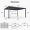 PURPLE LEAF Outdoor Louvered Pergola Patio Sun Shade Shelter with Adjustable Hardtop Patio Pergola Grey