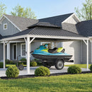 PURPLE LEAF White Metal Carport with Galvanized Steel Roof Aluminum Frame All-Weather Car Shelter
