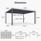 PURPLE LEAF Outdoor Louvered Pergola Patio Sun Shade Shelter with Adjustable Hardtop Patio Pergola Grey