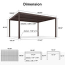 PURPLE LEAF Louvered Pergola Outdoor Adjustable Roof Modern Patio Aluminum Pergola for Deck Backyard Garden Hardtop Gazebo Bronze