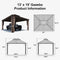 PURPLE LEAF Outdoor Metal Carport Gazebo Bronze Steel Roof Aluminum Frame Shelter for Parking