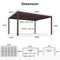 PURPLE LEAF Louvered Pergola Outdoor Adjustable Roof Modern Patio Aluminum Pergola for Deck Backyard Garden Hardtop Gazebo Bronze