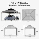 PURPLE LEAF White Metal Carport with Galvanized Steel Roof Aluminum Frame All-Weather Car Shelter