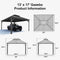 PURPLE LEAF Outdoor Metal Carport Gazebo Grey Steel Roof Aluminum Frame Shelter for Parking