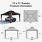 PURPLE LEAF Outdoor Metal Carport Gazebo Bronze Steel Roof Aluminum Frame Shelter for Parking