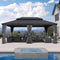 PURPLE LEAF 13' x 20' Patio Gazebo for Backyard Hardtop Galvanized Steel Roof Awning