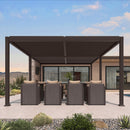 PURPLE LEAF Louvered Pergola Outdoor Adjustable Roof Modern Patio Aluminum Pergola for Deck Backyard Garden Hardtop Gazebo