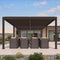 PURPLE LEAF Louvered Pergola Outdoor Adjustable Roof Modern Patio Aluminum Pergola for Deck Backyard Garden Hardtop Gazebo