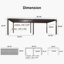 PURPLE LEAF Louvered Pergola Outdoor Adjustable Roof Modern Patio Aluminum Pergola for Deck Backyard Garden Hardtop Gazebo Bronze