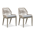 PURPLE LEAF 2 Pieces  Sunbrella Patio Dining Chairs with All-Weather Wicker Back and Comfortable Cushions for Deck, Garden, Kitchen