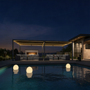 PURPLE LEAF Caesar Solar Louvered Pergola with LED Strip Lights and Control Panel Aluminum Outdoor Pergola with Adjustable Roof for Patio Deck Garden Yard Gray