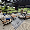 PURPLE LEAF Caesar Louvered Pergola Outdoor Adjustable Roof Modern Patio Aluminum Pergola for Deck Backyard Garden Hardtop Gazebo Bronze