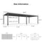 PURPLE LEAF Outdoor Louvered Pergola Patio Sun Shade Shelter with Adjustable Hardtop Patio Pergola Grey