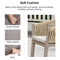 PURPLE LEAF Counter Stools, Bar Stools Set of 2 Rattan Bar Stools Wicker Bar Chairs Woven Aluminum Barstools with Back and Cushions