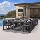 PURPLE LEAF Caesar Outdoor Dining Set Aluminum Luxury Patio Furniture Table and Chairs Set with Olifen Removable Thick Cushion and Pillow Patio Dining Sets for Garden Deck