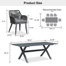 PURPLE LEAF Outdoor Dining Set All-Weather PE Rattan Outdoor Patio Furniture Set with Aluminum Frame