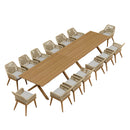 PURPLE LEAF Outdoor Dining Set All-Weather PE Rattan Outdoor Patio Furniture Set with Aluminum Frame