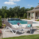 PURPLE LEAF Patio Chaise Lounge Chair Outdoor Plastic Textilene Sun Bathing Recliner Tanning Pool Lounger with 6 Adjustable Position for Outside Beach in-Pool Lawn Poolside