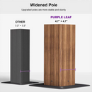 PURPLE LEAF Outdoor Aluminum Carport Heavy-Duty with Wood Grain Aluminum Frame