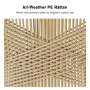 OPEN BOX I PURPLE LEAF Outdoor Dining Chair ×2 All-Weather PE Rattan with Aluminum Frame