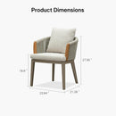 PURPLE LEAF Hailar 2 Pieces Outdoor Patio Dining Chairs with Olefin Fabric All-Weather Patio Furniture with Aluminum Frame for Lawn Garden Backyard Deck