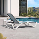 PURPLE LEAF Patio Chaise Lounge Chair Outside Aluminum Plastic Stackable Tanning Chairs for Pool Sunbathing Beach Deck Outdoor Lounger