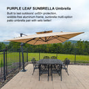 PURPLE LEAF Premium Patio Umbrella Classic SUNBRELLA Cantilever Umbrellas