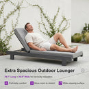 PURPLE LEAF Outdoor Daybed for Patio,  Poolside Chaise Lounge Bed with Cushion, Olefin Blend Fabric, Aluminum Frame Sunbed with Side Table for Deck and Backyard