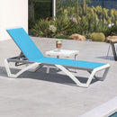 PURPLE LEAF Patio Chaise Lounge Chair Outside Aluminum Plastic Stackable Tanning Chairs for Pool Sunbathing Beach Deck Outdoor Lounger
