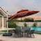 PURPLE LEAF Round Cantilever Patio Umbrella Heavy Duty Umbrella for Porch Garden Pool